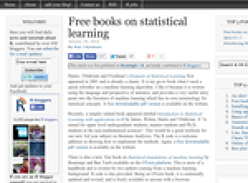 Free books on statistical learning