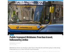 Free Brisbane City Council Bus Travel