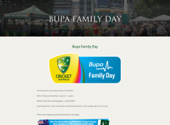 Free Bupa Cricket Family Day MCG