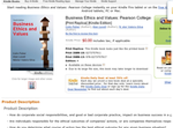 Free Business Ethics and Values: Pearson College [Print Replica] [Kindle Edition]