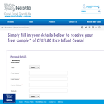 Free Cerelac Rice Infant Cereal Sample