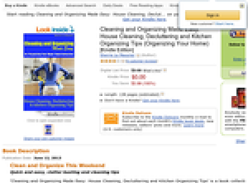 Free Cleaning and Organizing Made Easy: House Cleaning, Decluttering and Kitchen Organizing Tips (Organizing Your Home) [Kindle Edition]