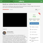 Free Course: Build an online forum in less than 1 hour