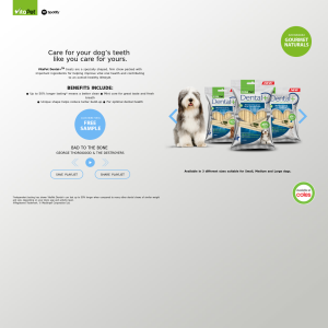 Free Dental Plus and Gourmet Naturals Dog Food Samples Delivered