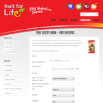 Free Dried Fruit or Coconut Recipe Booklet