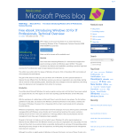 Free ebook: Introducing Windows 10 for IT Professionals, Technical Overview