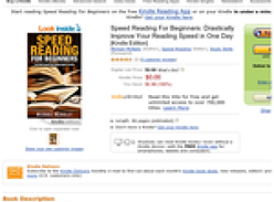 Free eBook: Speed Reading For Beginners: Drastically Improve Your Reading Speed in One Day [Kindle Edition]