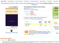 Free eBook: The Descent of Man by Charles Darwin [Kindle Edition]
