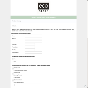 Free EcoStore Products
