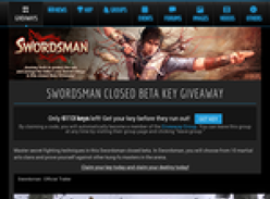 Free Game Key for Swordsman Closed Beta