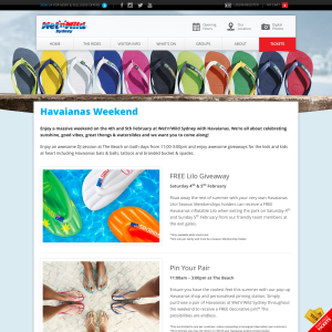 FREE Havaianas Lilo (Water Inflatable) for Wet N Wild Season Pass Holder