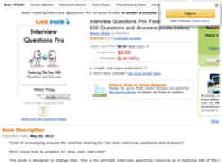 Free Interview Questions Pro: Featuring the Top 500 Questions and Answers [Kindle Edition]