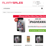 Free iPhone 6/ 6 Plus Ultra Clear Film Screen Protectors