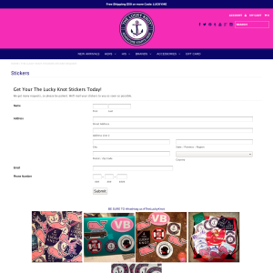 Free Lucky Knot Stickers