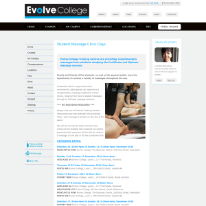 Free Massages by Students from Evolve College