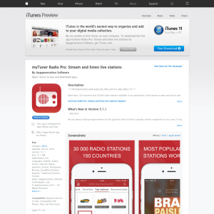 Free myTuner Radio Pro: Stream and listen live stations