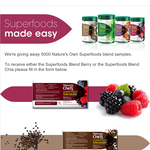 Free Nature's Own Superfoods blend samples