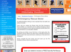 Free Pet Emergency Rescue Sticker