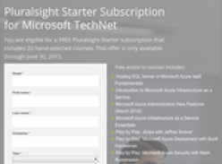 Free Pluralsight Starter Subscription for Microsoft TechNet