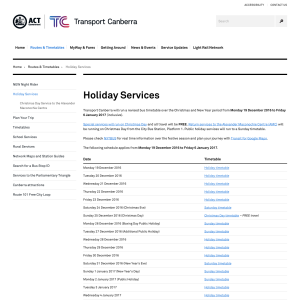 Free Public Transport on Christmas Day 25/12