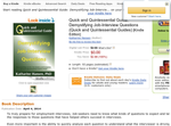 Free Quick and Quintessential Guide: Demystifying Job-Interview Questions (Quick and Quintessential Guides) [Kindle Edition]