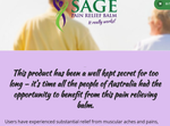 Free Sage Pain Relief Balm Sample