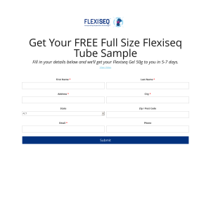  Free Sample Flexiseq Joint Lubrication Gel 