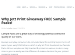 Free Sample Jet Print Packs!