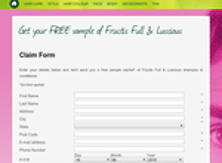 Free sample of Fructis Full & Luscious