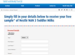 Free sample of Nestle NAN 3 Toddler Milks
