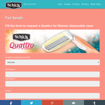 Free Schick Quattro Disposable Razor for Women