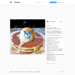 Free Short Stack Pancakes for Team Mystic 