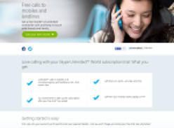 Free Skype Unlimited World subscription trial.