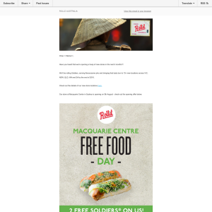 Free Soldiers 2 Rice Paper Rolls