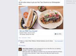 Free Taco Grande at our Wintergarden store
