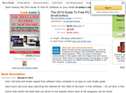 Free The 2014 Guide To Free PC Software [Kindle Edition]