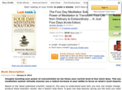 Free The Four Day Meditation Solution - Use the Power of Meditation to Transform Your Life from Ordinary to Extraordinary ... In Just Four Days [Kindle Edition]