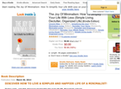 Free The Joy Of Minimalism: How To Simplify Your Life With Less (Simple Living, Declutter, Organized Life) [Kindle Edition]