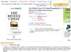 Free The Riddle Chest: 50 Original Riddles to Stump Your Brain [Kindle Edition]