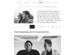 Free Tickets to the Minimalists Tour
