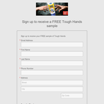 Free Tough Hands Hand Cream Sample