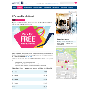 Free UPark on Rundle Street Parking for under 60 Minutes