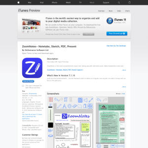 Free ZoomNotes- Notetake, Sketch, PDF, Present