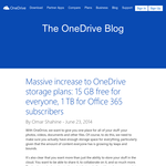 Massive increase to OneDrive storage plans: 15 GB free for everyone, 1 TB for Office 365 subscribers