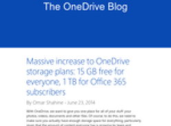 Massive increase to OneDrive storage plans: 15 GB free for everyone, 1 TB for Office 365 subscribers