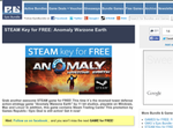 STEAM Key for FREE: Anomaly Warzone Earth